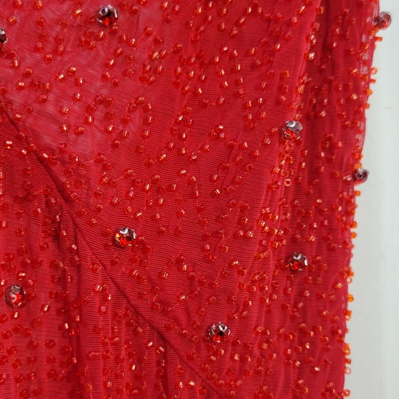 NEW With Tags Oh Polly Colmar Embellished Plunge Neck Evening Gown Size 6 - Picture 2 of 10